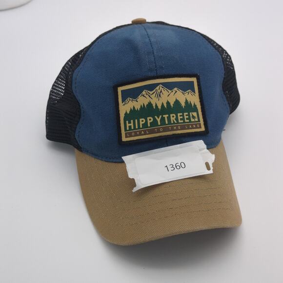 HippyTree Hat Cap Snap Back Blue Tan Mesh Trucker Patch Sustainable Mens Outdoor - Picture 12 of 12